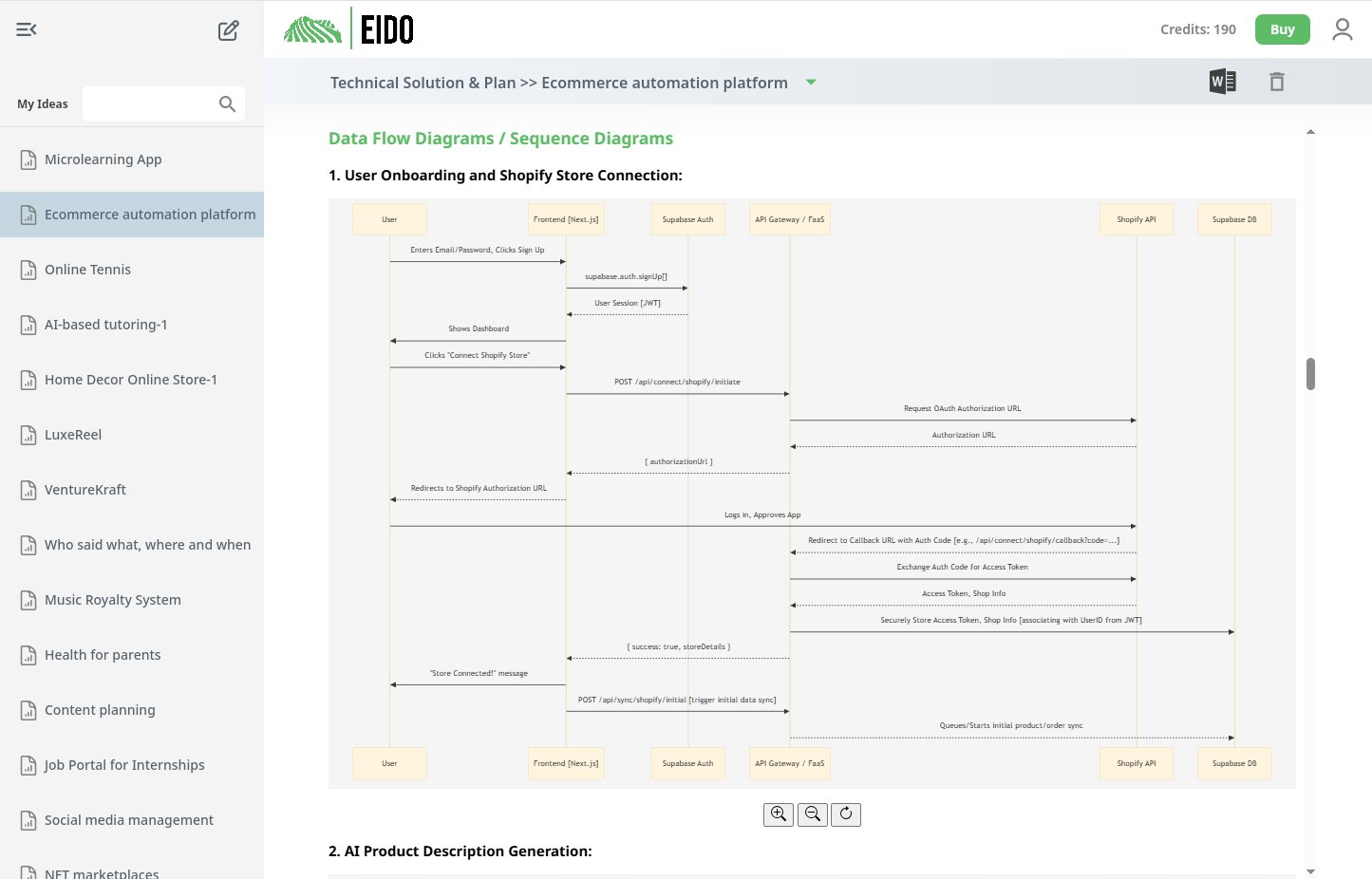 EIDO application screenshot 4